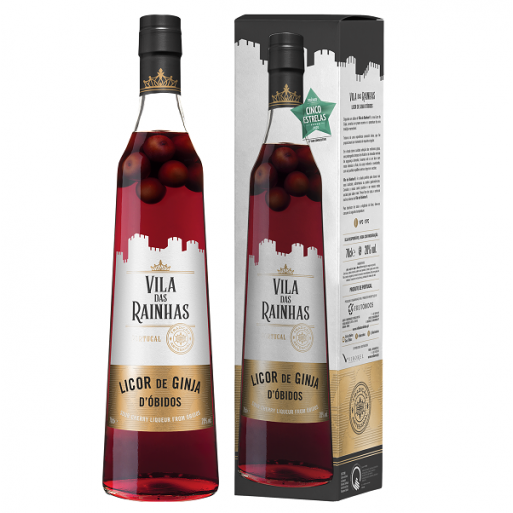 Sour Cherry Liqueur Vila das Rainhas With Fruit 70 CL